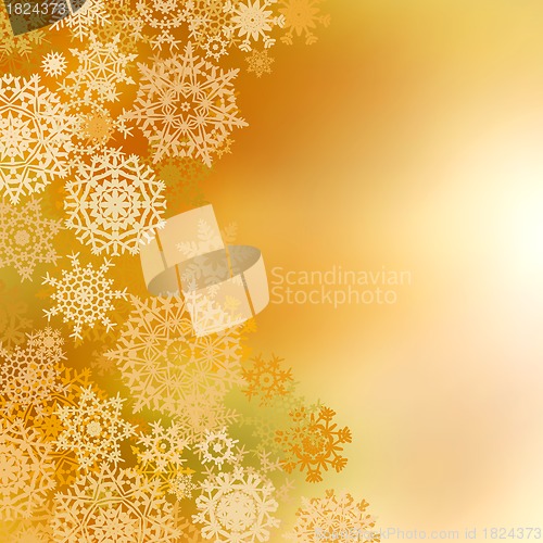 Image of Golden christmas background. EPS 8