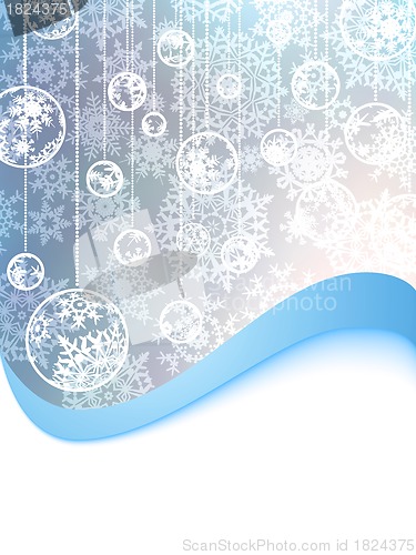 Image of Blue background with christmas snowflake. EPS 8