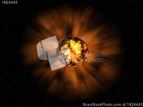 Image of Explosion on the planet