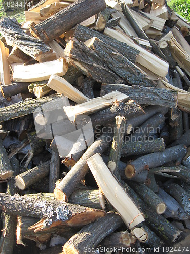 Image of Heap of the prepared fire wood