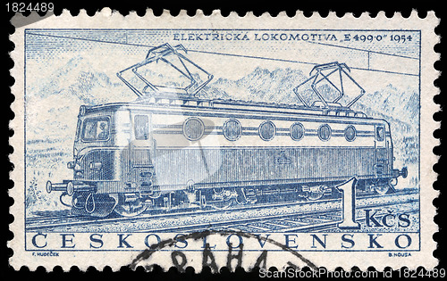 Image of Stamp printed in Czechoslovakia showing the 'E499.0' Locomotive