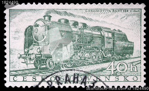 Image of Stamp printed in Czechoslovakia showing the 'Rady 534' Locomotive