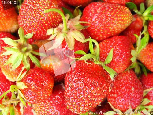 Image of Set of a ripe strawberry