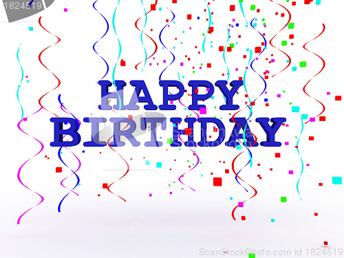 Image of 3D Happy Birthday Text 