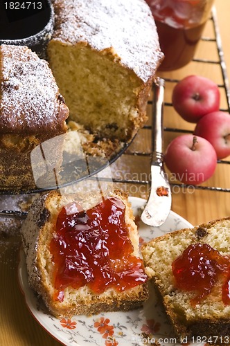 Image of Traditional Polish Cake with apple marmelade