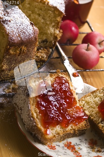 Image of Traditional Polish Cake with apple marmelade