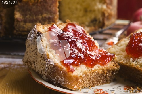 Image of Traditional Polish Cake with apple marmelade