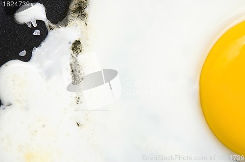 Image of Fried eggs on on a pan