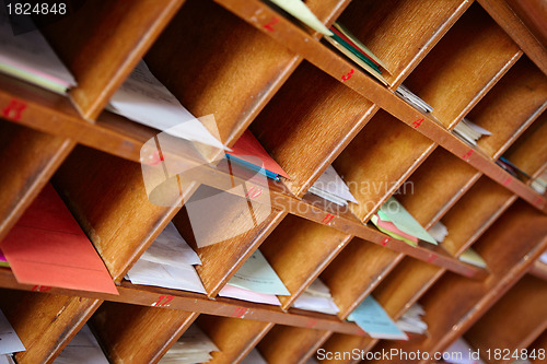 Image of Wooden shelf for a Buddhist divination