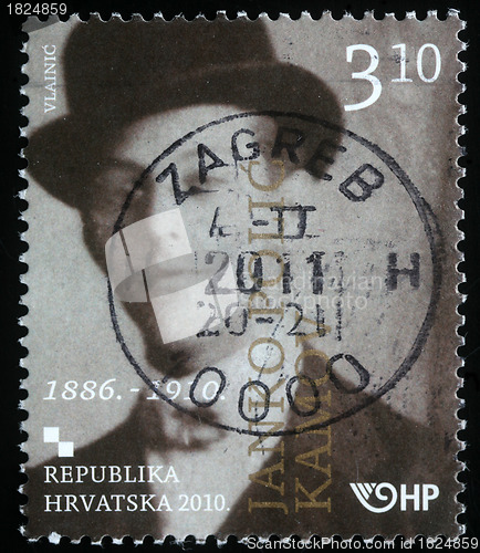 Image of Stamp printed in Croatia shows Janko Polic Kamov