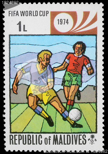 Image of Stamp printed by Maldives, shows Fifa World Cup