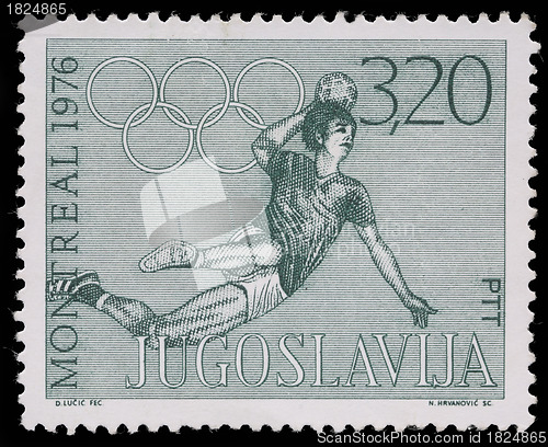 Image of Stamp printed in Yugoslavia shows olympic games in Montreal