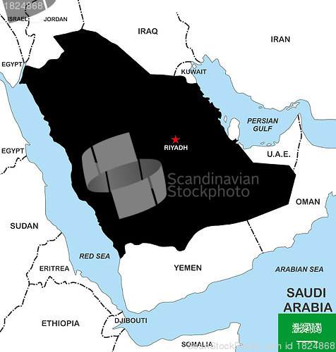 Image of saudi arabia map