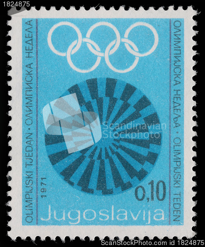 Image of Stamp printed in Yugoslavia shows Olympic week