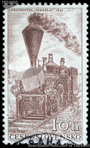 Image of Stamp printed in Czechoslovakia, shows Locomotiv Zbraslav