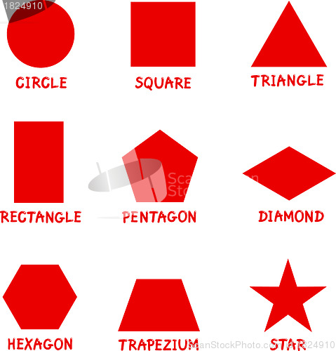 Image of Basic Geometric Shapes with Captions
