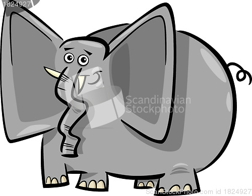 Image of funny doodle elephants cartoon