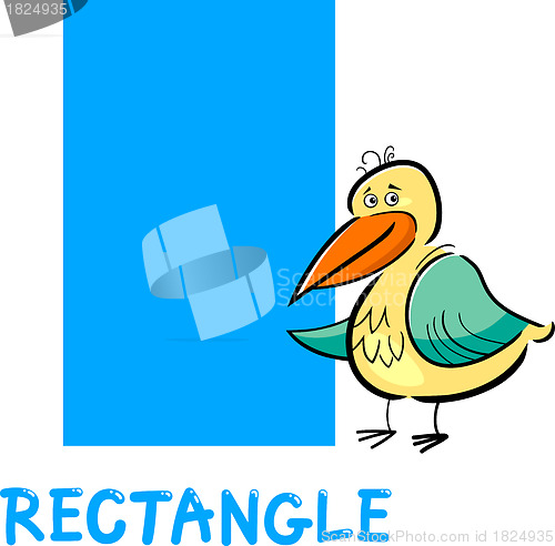 Image of rectangle shape with cartoon bird