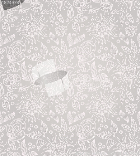 Image of Decorative floral seamless background