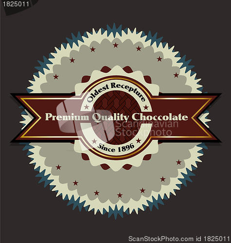 Image of Premium choccolate product  label