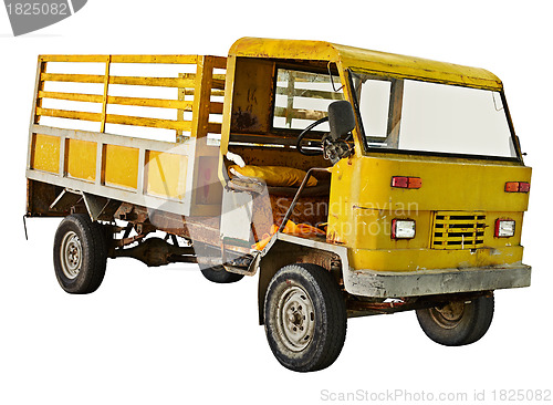 Image of Old truck on white background