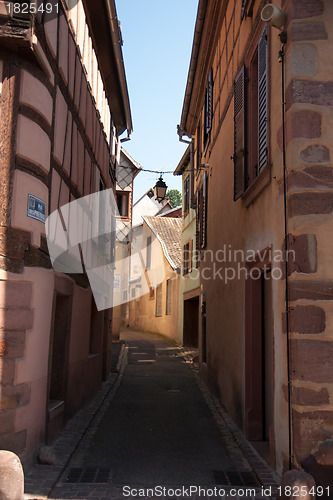 Image of Stork on a roof in Alsace