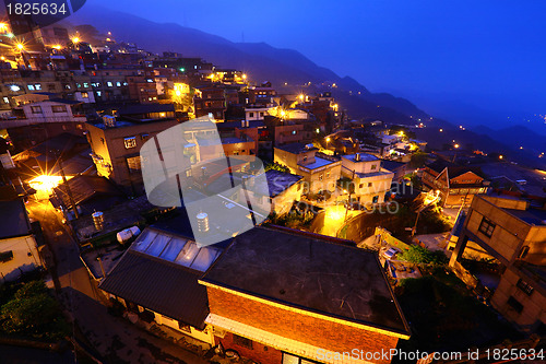 Image of chiu fen village at night, in Taiwan