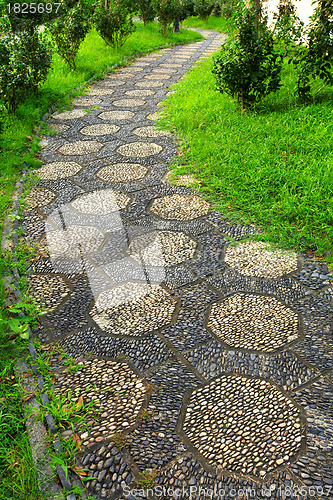 Image of path in chinese garden