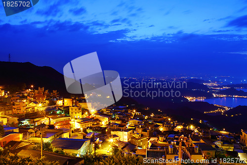 Image of jiu fen village at night, in Taiwan