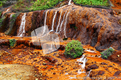 Image of golden waterfall in taiwan