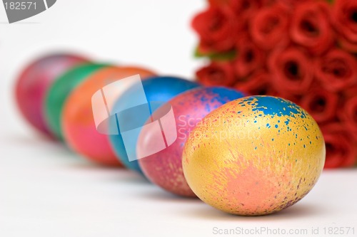 Image of Easter Eggs and Flowers