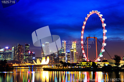 Image of Singapore city by night