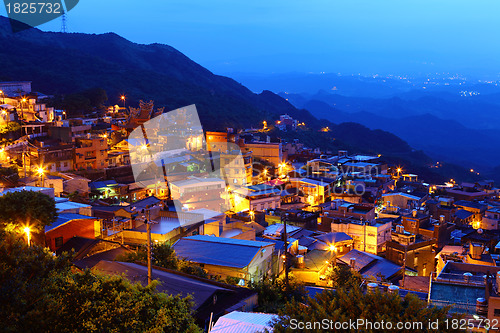 Image of jiu fen village at night, in Taiwan