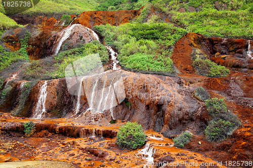 Image of golden waterfall