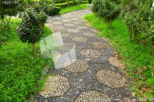 Image of path in chinese garden