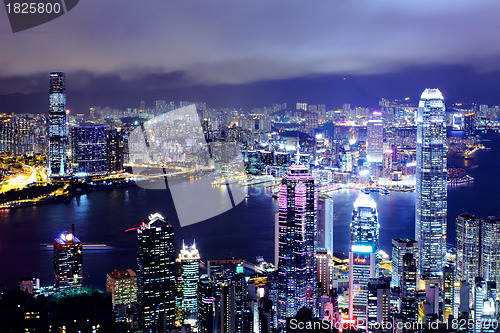 Image of Hong Kong cityscape at night