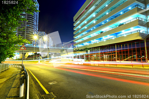 Image of Highway at night in modern city