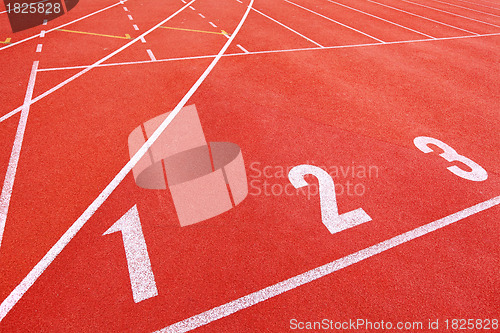 Image of Running track start line