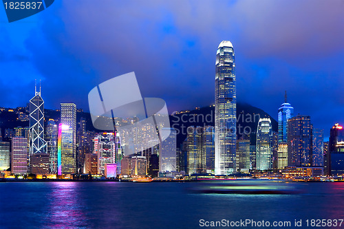 Image of Hong Kong cityscape at night