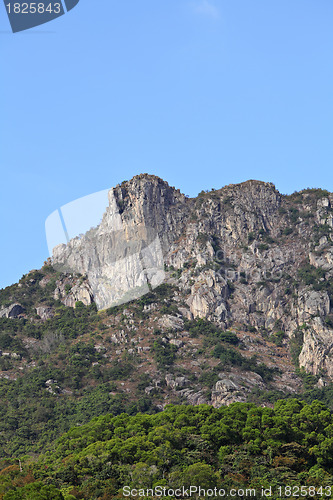Image of Lion Rock, lion like mountain in Hong Kong, one of the symbol of