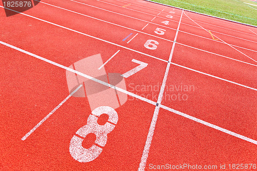 Image of Running track start line