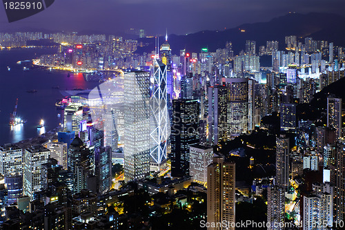 Image of Hong Kong skyline at night