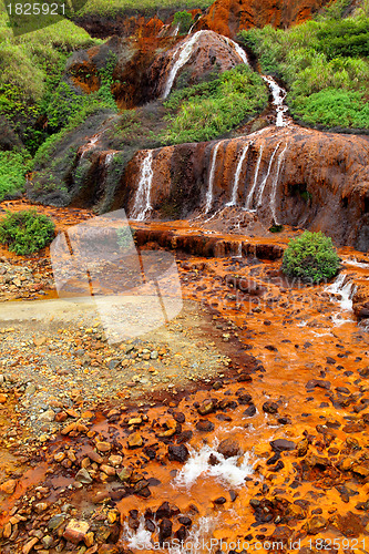 Image of golden waterfall