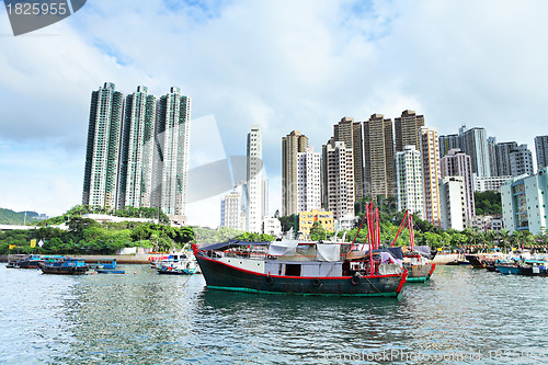 Image of typhoon shelter in Hong Kong, aberdeen