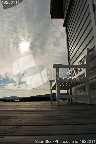 Image of Garden bench on porch