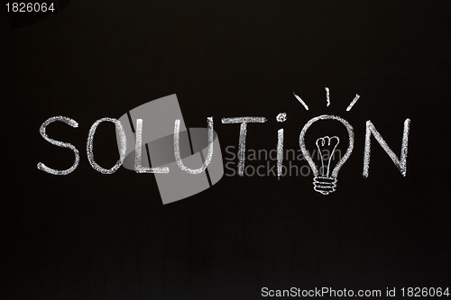 Image of Solution concept on blackboard