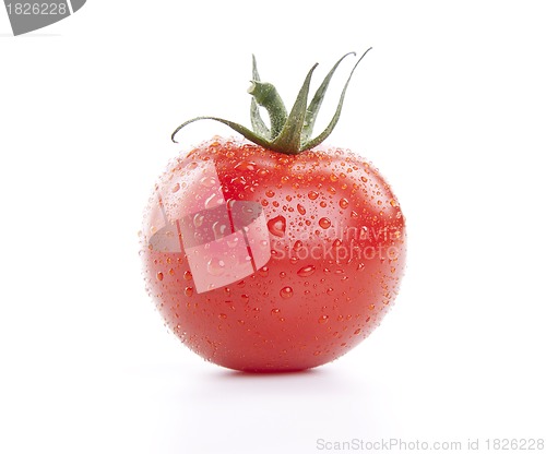 Image of fresh red tomatoes with balsamic and oilve oil isolated