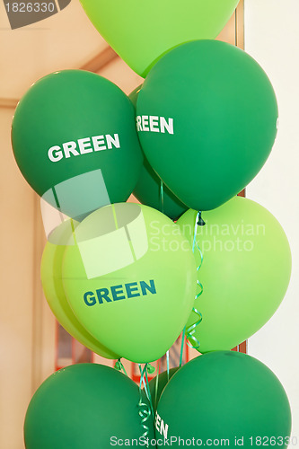 Image of Green balloons