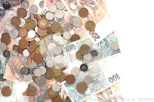 Image of czech money background