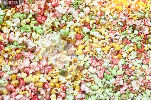 Image of color popcorn background